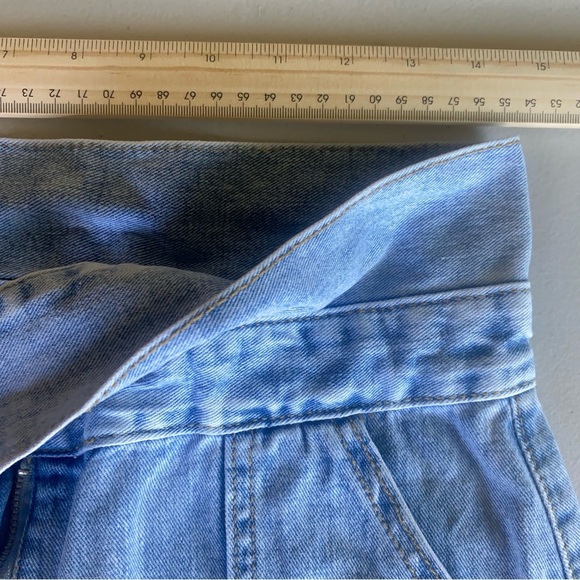 Women’s High Waist Belted Wide Leg Denim Jeans Size M - Picture 8 of 11